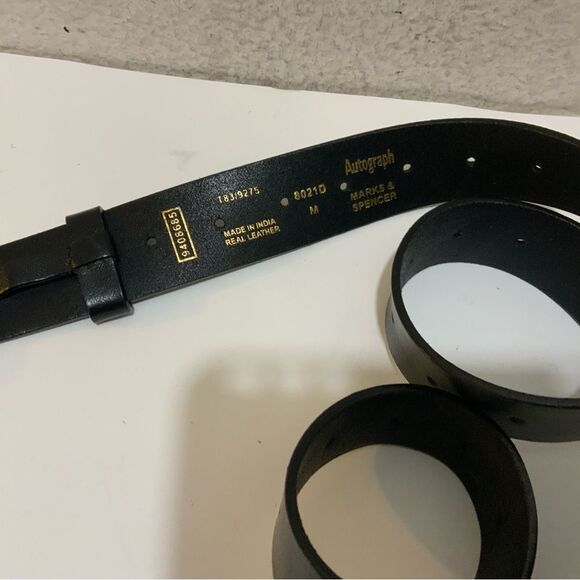 Marks and Spencer Autograph leather black belt size M main image 4